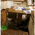 Zerstörung Küche, Griffe - Panik in Wohnung